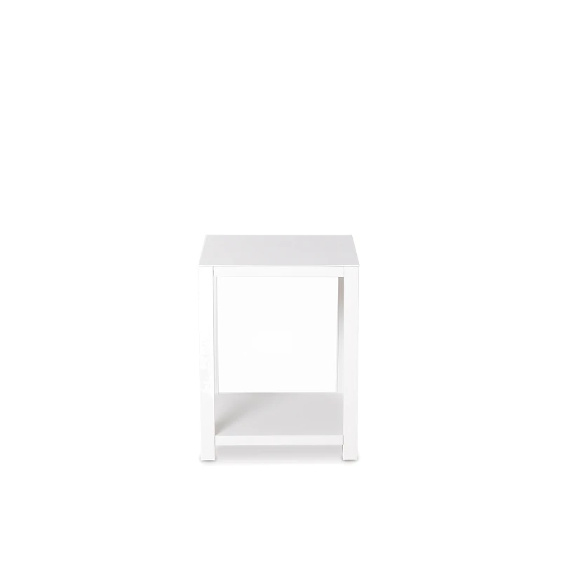 비에르 사이드 테이블 · 스틸 · 화이트